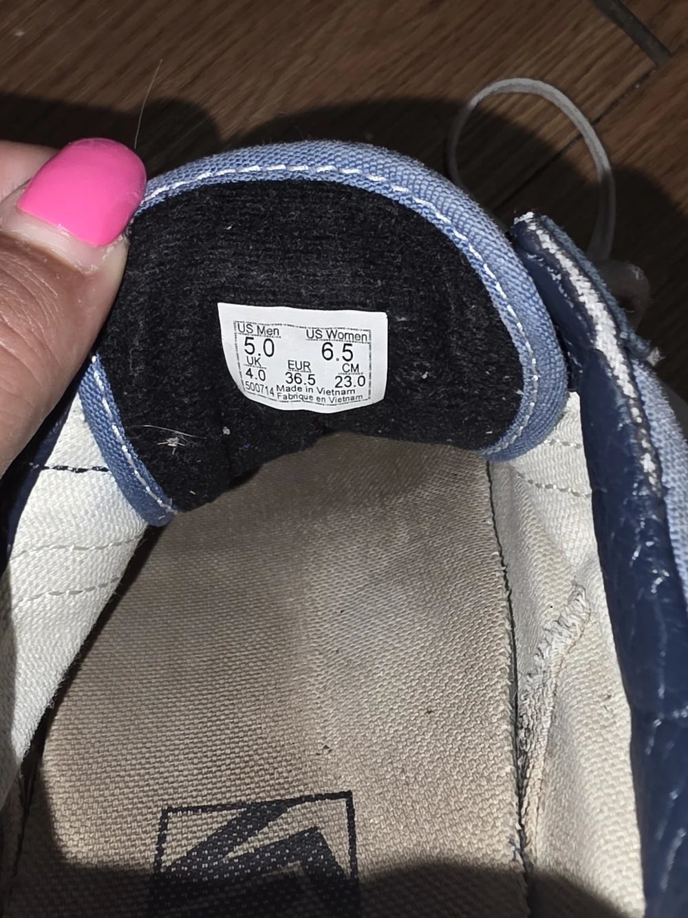 Vans Two-Tone Navy and Light Blue Low-Top Sneakers